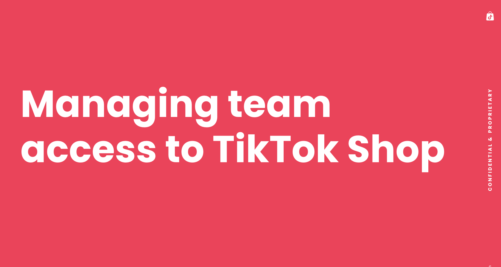 Manage team access to your TikTok Shop account